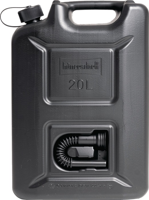 HÜNERSDORFF Kraftstoffkanister PROFI 20l schwarz HDPE L350xB165xH495mm HÜNERSDORFF