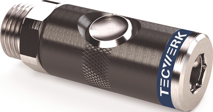 TECWERK Druckknopf-Sicherheitskupplung DN 7,4, Außengewinde Aluminium NBR