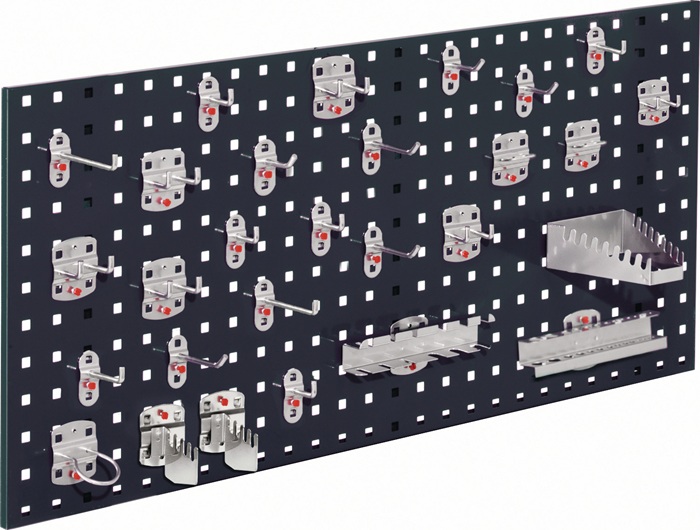 RASTERPLAN Lochplatte B450xL1000mm grau 28 tlg.RASTERPLAN