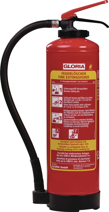GLORIA Fettbrandfeuerlöscher FA 6 EASY 6 l wiederaufladbar