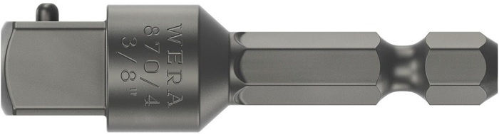 WERA Adapter 870/4 Antriebs-6-KT.1/4 Zoll Abtriebs-4-KT.3/8Zoll CV-Molybdän stahlgrau