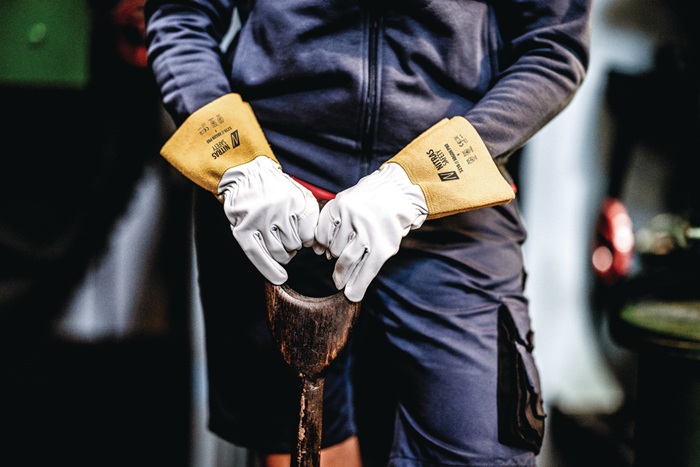 NITRAS SAFETY Schweißerhandschuhe ARGON PRO Gr.9 grau/ocker - Vorteilspack