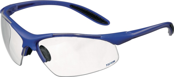 TECWERK Schutzbrille DAYLIGHT PREMIUM EN 166 Bügel dunkelblau,Scheibe klar PC TECWERK