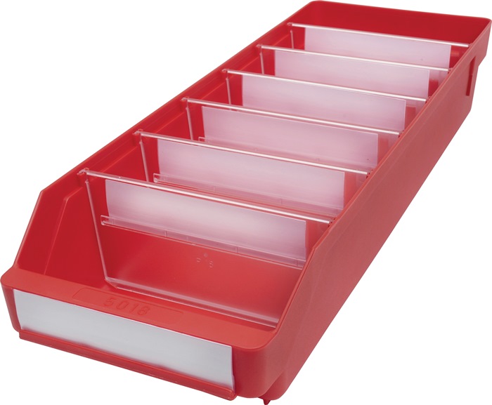 Regalkasten L500xB180xH95mm rot PP - Vorteilspack