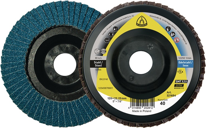 KLINGSPOR Fächerscheibe Ø 115 mm Körnung 40 gerade - Vorteilspack