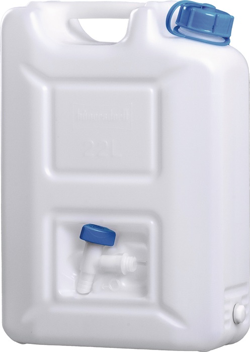 HÜNERSDORFF Wasserkanister 22 l HD-PE stapelbar, mit Auslaufhahn