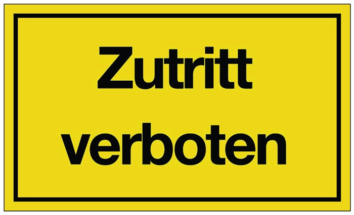 Hinweiszeichen Zutritt verboten - Vorteilspack
