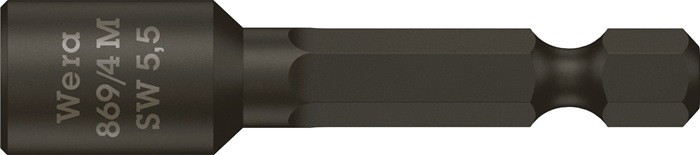 WERA Steckschlüsseleinsatz 869/4M m.6-KT.-Antr.SW 5,5mm L.50mm m.Magnet WERA
