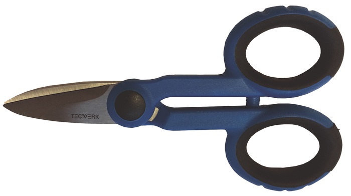 TECWERK Elektriker-/Handwerkerschere L.140mm 2K-Kunststoff TECWERK