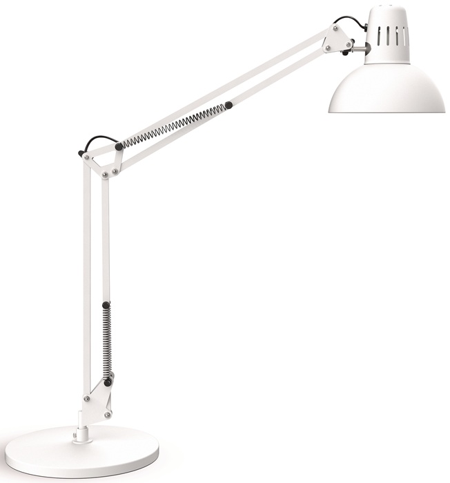 MAUL Schreibtischleuchte Metall weiß H.49cm Standfuß LED MAUL