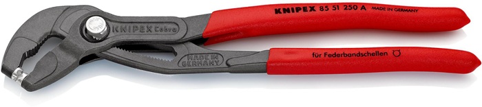 KNIPEX Federbandschellenzange Gesamtlänge 250 mm Kapazität max. 70 mm