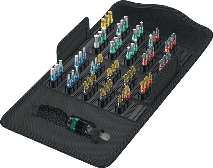 WERA Bitsortiment Bit-Safe 61 BiTorsion 1 61-tlg.Schlitz/PH/PZD/TX/6Kt.WERA