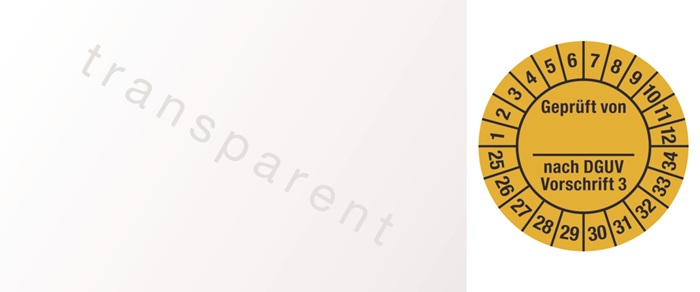 Mehrjahresprüfplakette B25xL60 mm