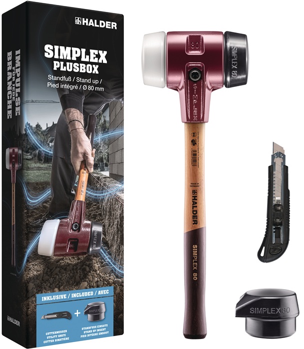 HALDER Schonhammer Länge 175 mm Kopf-Ø 80 mm