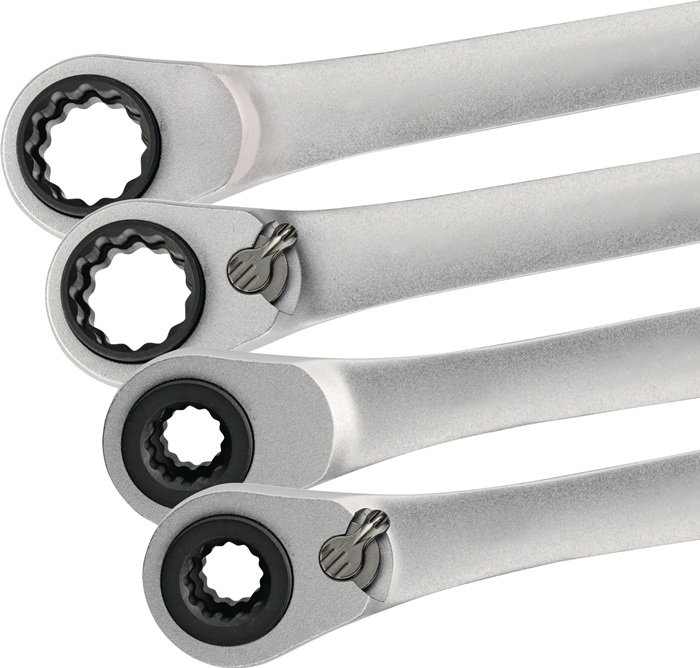 TECWERK Multifunktionsknarrenringschlüssel 4in1 10/13/17/19mm 12-KT.L.220mm Z.72 TECWERK