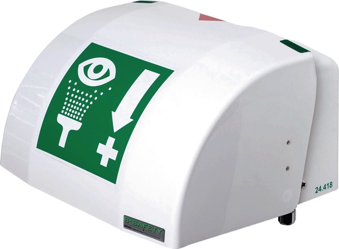 B-SAFETY Augendusche mit Auffangbecken + Abdeckung