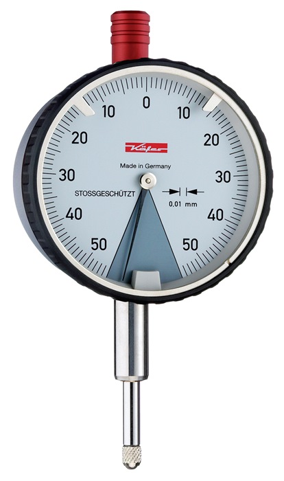 KÄFER Sicherheitsmessuhr DIN 878 SI-100 1mm Abl.0,01mm m.Stoßschutz KÄFER