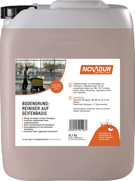 NOVADUR Bodengrundreiniger auf Seifenbasis 10,1kg Konzentrat Kanister NOVADUR