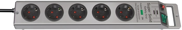 BRENNENSTUHL Steckdosenleiste Super Solid 16 A 250 V Steckd.5 2,5m H05VV-F 3x1,5 mm²