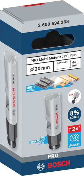 BOSCH Lochsäge PRO Multi Material PC Plus D.20mm Schnitt-T.44mm HSS-Legierung+Kobalt