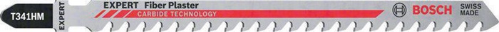 BOSCH Stichsägeblatt Fiber Plaster T 341 HM Gesamt-L.132mm Zahnt.4,3mm 3 St./Karte