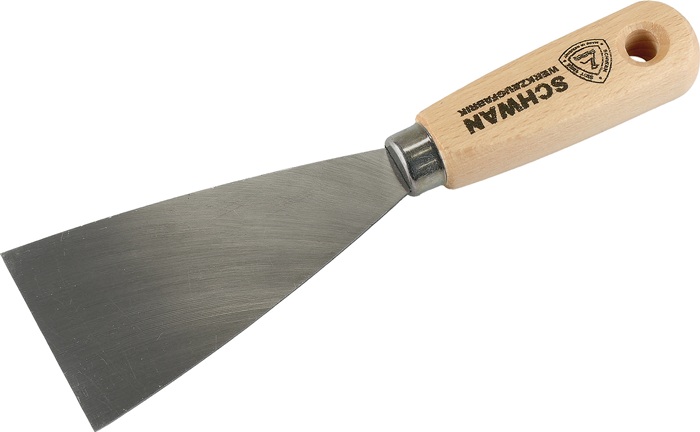 SCHWAN Malerspachtel B.60mm poliert,kon.geschl.H-Heft gehärteter STA SCHWAN