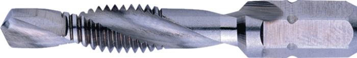 TECWERK Kombigewindebohrer-Bit HSS-G 1/4 Zoll 6KT M4x3,3mm Steig.0,70mm TECWERK