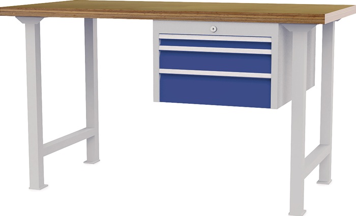 Werkbank B1500xT750xH790-1140mm Buche-Multiplex