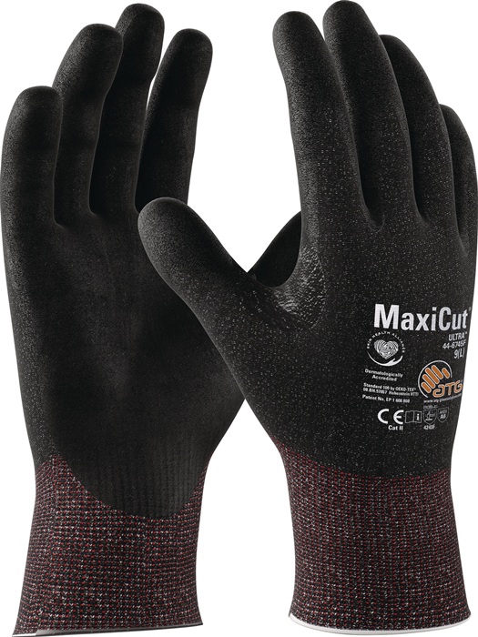 ATG Schnittschutzhandschuhe MaxiCut® Ultra™ 44-6745F Gr.8 schwarz EN 388 PSA II - Vorteilspack