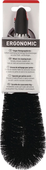 NIGRIN Felgen-Reinigungsbürste rot, schwarz - Vorteilspack