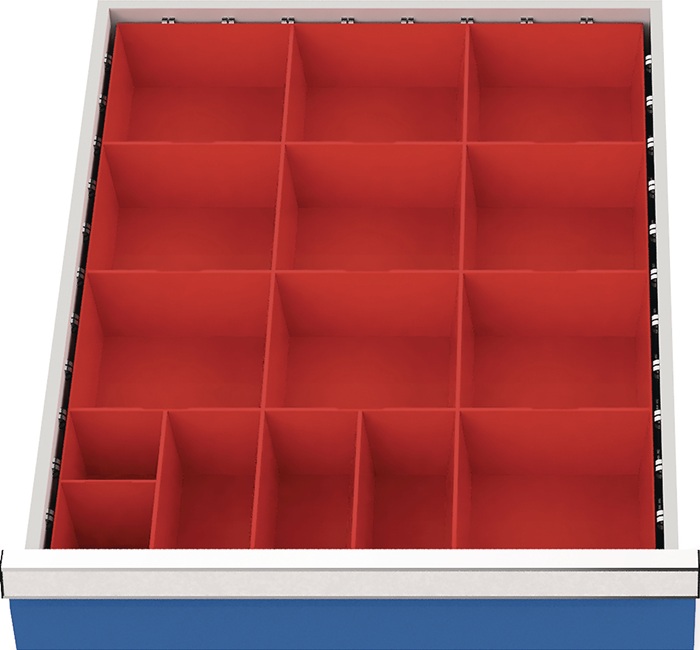 BEDRUNKA+HIRTH Schubladenunterteilungsmaterial Fronthöhe 75-100 mm