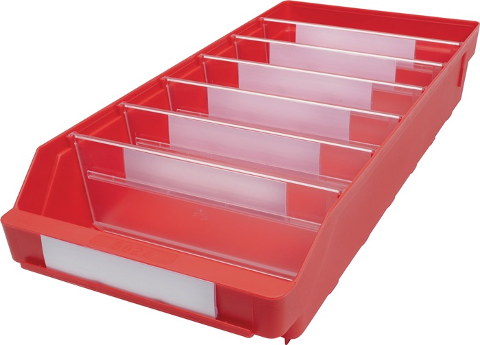 Regalkasten L500xB240xH95mm rot PP - Vorteilspack