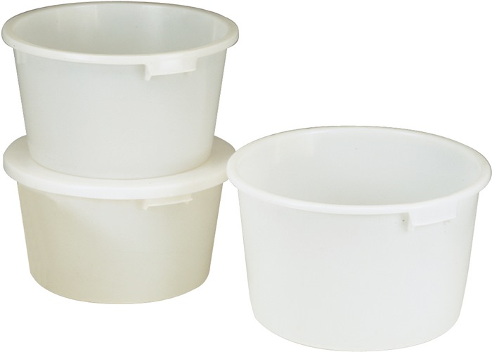 CRAEMER Bottich 65l HD-Polyethylen weiß m.Griffmulden D.590mm H.330mm CRAEMER