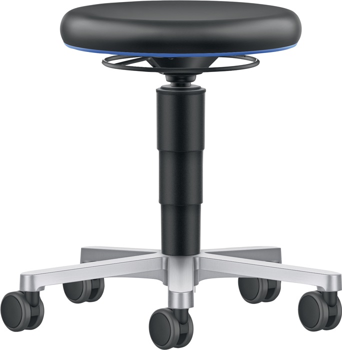 BIMOS Drehhocker Aluminium poliert