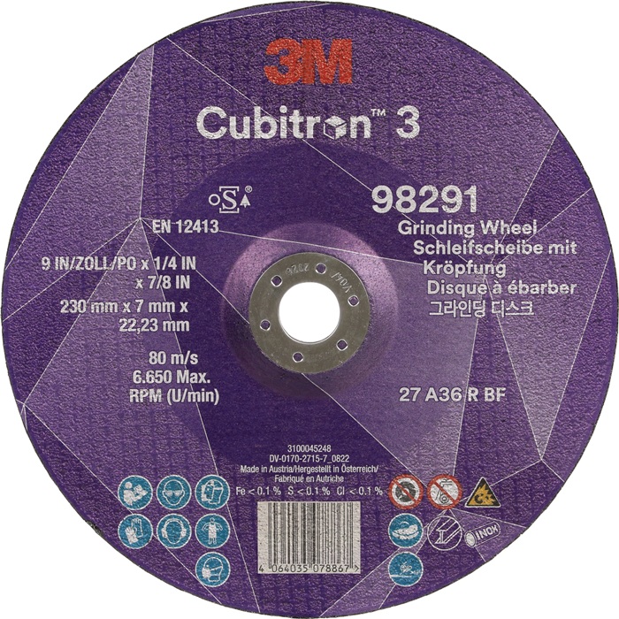 3M Schruppscheibe D230xS7mm Körnung 36+ - Vorteilspack