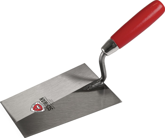 SCHWAN Tiroler Maurerkelle L.295mm B.115mm Holzheft,S-Hals gehärteter STA SCHWAN