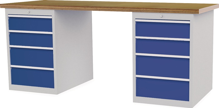 Werkbank B2000xT750xH859mm Buche-Multiplex