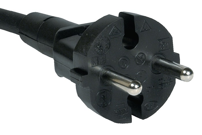 JÄGER DIREKT Anschlussleitung H07RN-F 2x1,5mm² 5m m.Konturenstecker schwarz