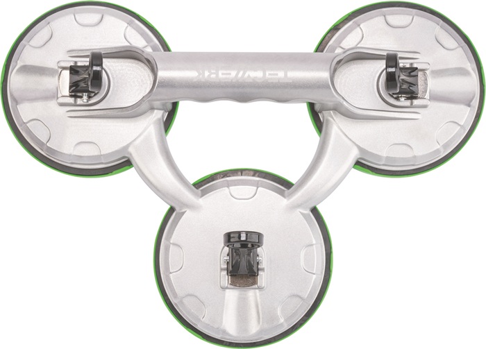 TECWERK Saugheber Trgf.100kg Kopf-D.118mm 3 Köpfe Alu TECWERK