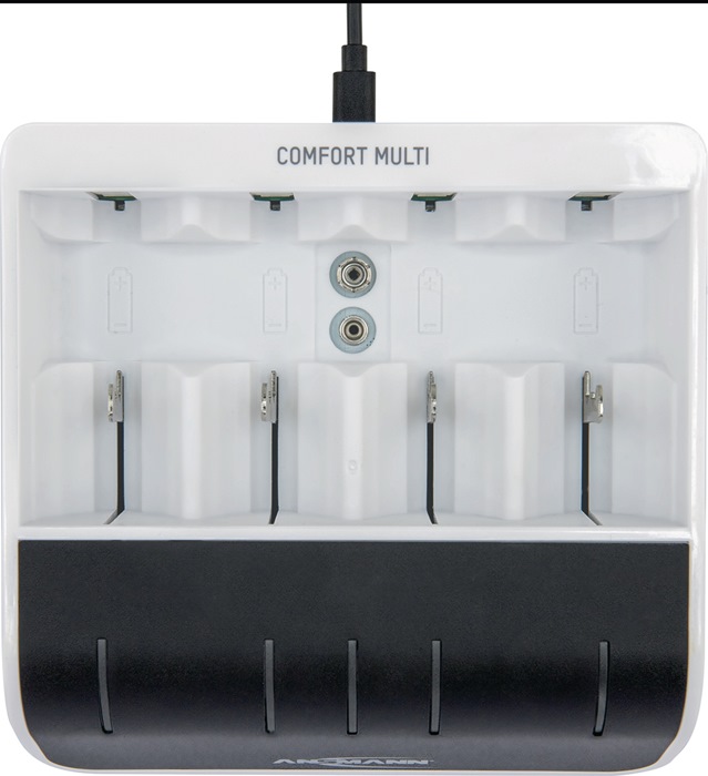 ANSMANN Akku-Ladegerät mit USB-Eingang