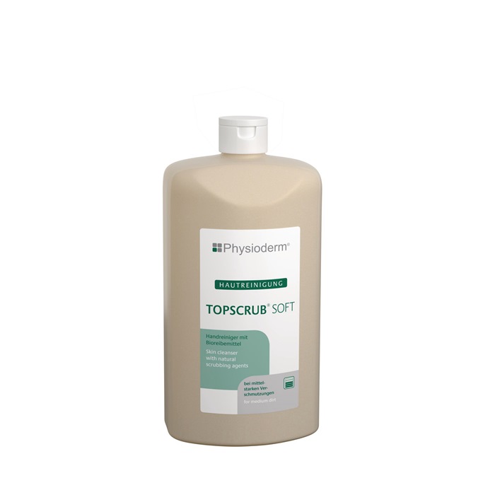PHYSIODERM Handreiniger TOPSCRUB® SOFT 500ml mikroplastikfrei 500ml Hartflasche PHYSIODERM
