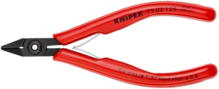 KNIPEX Elektronik-Seitenschneider Länge 125 mm Form 0