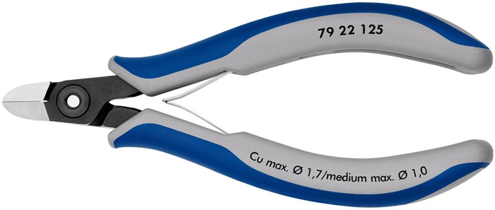 KNIPEX Präzisions-Elektronik-Seitenschneider L.125mm Form 2 Facette nein pol.KNIPEX
