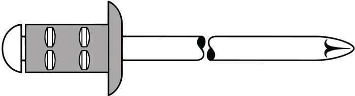 GESIPA Blindniet Nietschaft d x l 3,2 x 11 mm