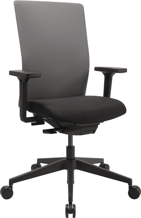 TOPSTAR Bürodrehstuhl Synchr.-M.schwarz/grau 420-540mm m.Lehnen Trgf.110kg TOPSTAR