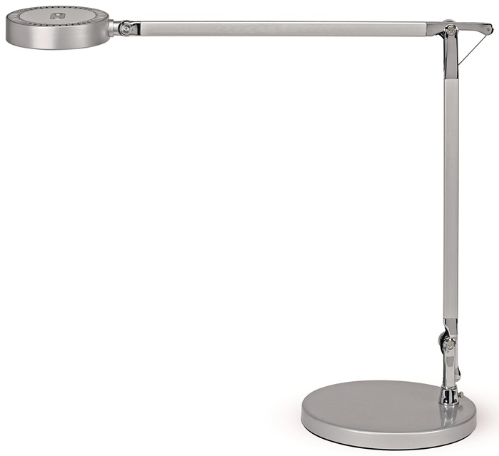 MAUL Schreibtischleuchte Alu.silber H.466mm Standfuß LED MAUL