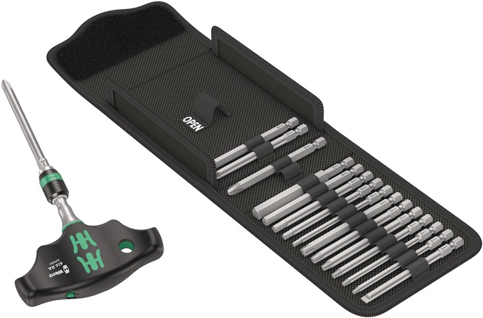 WERA Bitsortiment KK 400 RA Set 1 17-tlg.PH/PZD/TX/6kant/Schlitz WERA