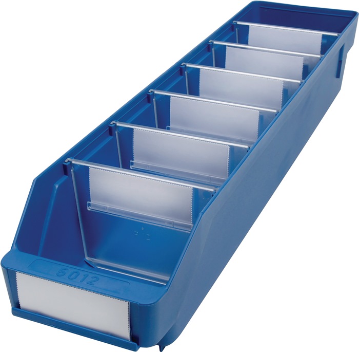 Regalkasten L500xB120xH95mm blau PP - Vorteilspack