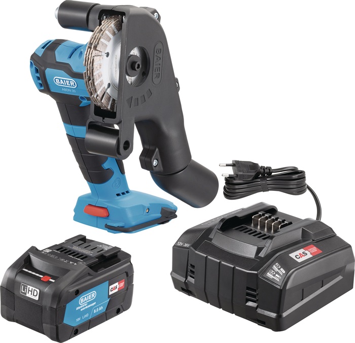 BAIER Akku-Mauernutfräse 18 V 8 Ah