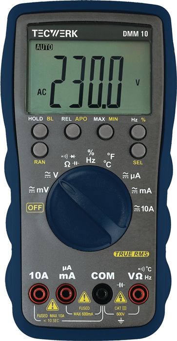 TECWERK Multimeter 0-600 V AC/DC